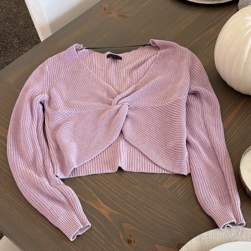 Material Girl Lilac Knit Sweater Sz Medium